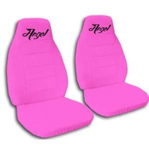  2 hot pink Angel car seat covers for a 2003 Mini Cooper 