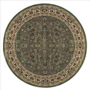  Ariana Emerald with Cream Accents Oriental Round Rug Size 