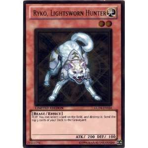   Single Card Ryko, Lightsworn Hunter GLD4 EN024 Gold Rare Toys & Games