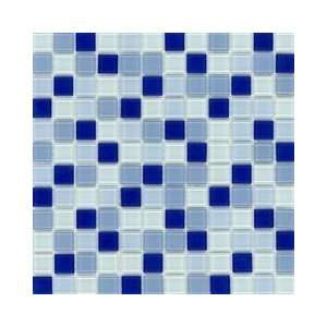  Elida Ceramica 12 x 12 Light Blue Multicolor Glass Mosaic 