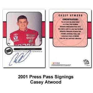    Press Pass Signings 01 Casey Atwood Card