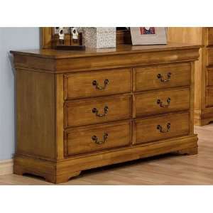  Dresser Louis Philippe Style in Light Brown Finish