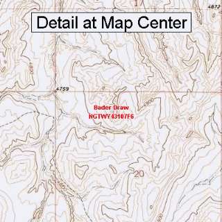  USGS Topographic Quadrangle Map   Bader Draw, Wyoming 