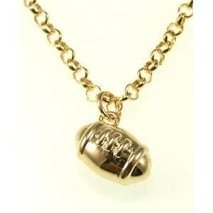 Kala isjewels   Mens 18ct Gold Plated Rugby ball  Pendant (0,59 