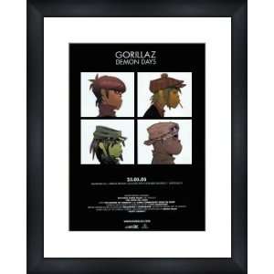 GORILLAZ Demon Days   Custom Framed Original Ad   Framed Music Poster 