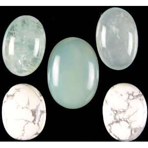   (Aquamarine, Peru Chalcedony and Dendrite Opal)   