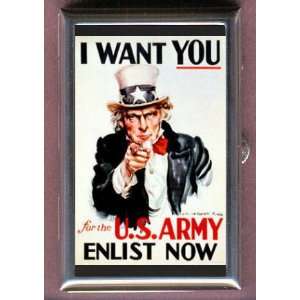  UNCLE SAM ARMY POSTER FLAGG Coin, Mint or Pill Box Made 