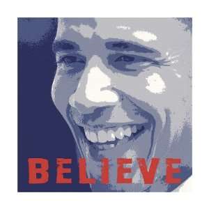  Barack Obama Believe Giclee Poster Print, 24x24