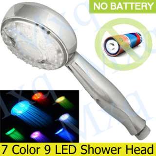led 7 colors gradually changed when water flows down the led will 