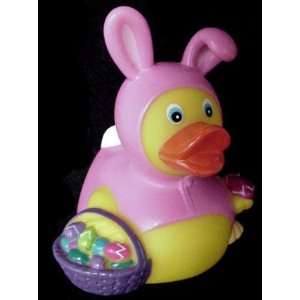  Pink Easter Bunny Rubber Ducky 