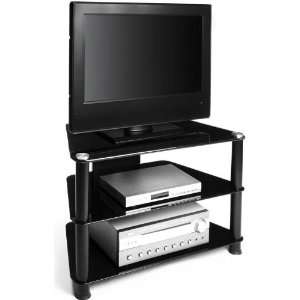    Black Glass Corner TV Stand by RTA Products