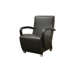  Baxton Studio Nicia Black Leatherette Club Chair