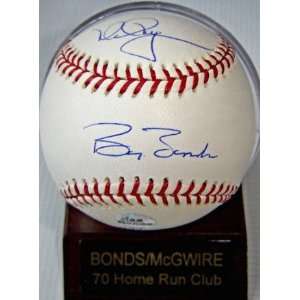  Barry Bonds and Mark McGwire Autographed 70 Home Run Club 