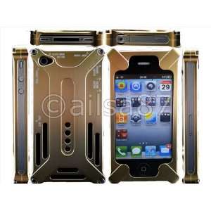  Transformer Style Aluminum Case for Iphone 4s 4   Gold 