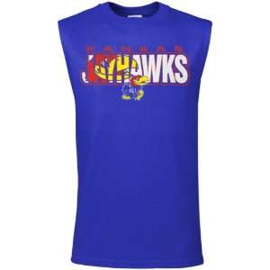  Kansas Jayhawks Royal Blue Outsider Sleeveless T shirt 