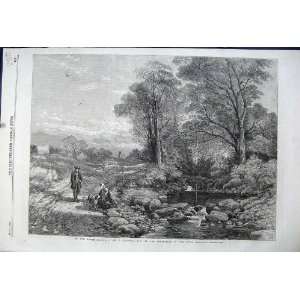   1861 Country Scene Trees Lake Hunter Royal Academy Art