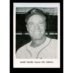 1961 Hank Bauer Kansas City Athletics Jay Publishing Photo  
