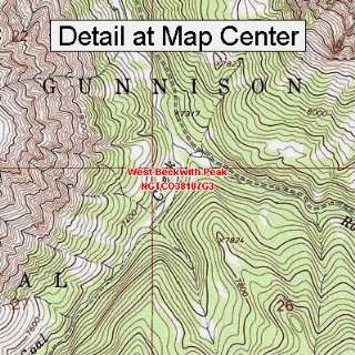  USGS Topographic Quadrangle Map   West Beckwith Peak 