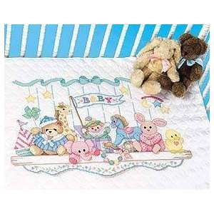  Toy Shelf Quilt   Stamped Cross Stitch Kit Arts, Crafts & Sewing