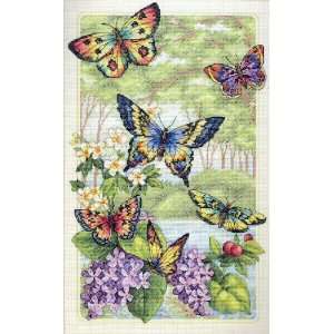  Cross Stitch Kit Butterfly Forest Dimensions Gold 