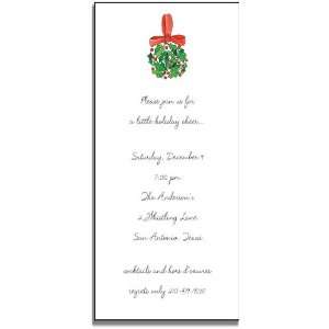 personalized holiday invitations   holly ball 