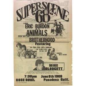 Animals Eric Burdon Concert Poster Ad 1968 Masse