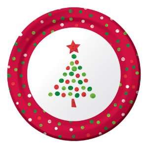  Holiday Dots Paper Luncheon Plates Toys & Games