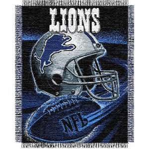 Detroit Lions NFL Triple Woven Jacquard Throw (Spiral Series) (48x60)