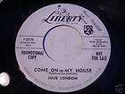 Julie London Come On a My House 1959 45rpm VG+ PROMO