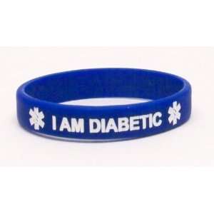   Diabetic Medical Alert Bracelet, Royal Blue Large Size Jewelry