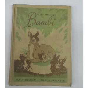  WALT DISNEY 1944 BAMBI HARDCOVER BOOK 
