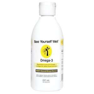   Omega 3 Liquid Fish Oil, Natural Mango Flavor