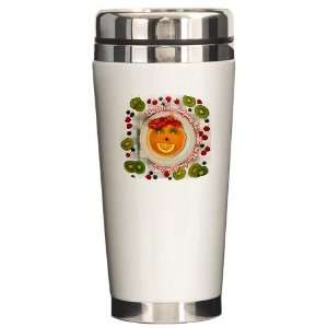  DIETITIAN SMILEY FACE Food Ceramic Travel Mug by  