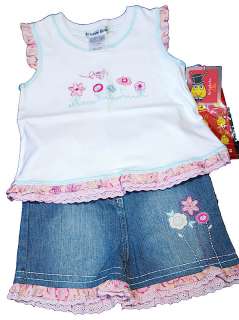 NWT Krickets Elite Lace Top & Denim Shorts Outfit 2 Y  