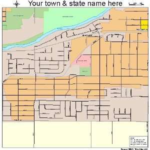  Street & Road Map of Bret Harte, California CA   Printed 