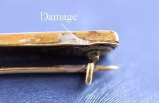 Victorian Gold Plated Bar Pins Etruscan Revival  