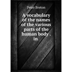   vocabulary of the names of the various parts of the human body . in