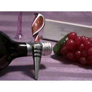 Wedding Favors Murano art deco collection Swirl design wine stopper 