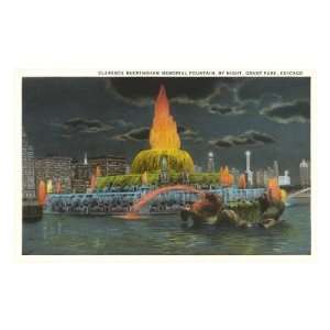 Buckingham Fountain, Chicago, Illinois Premium Poster Print, 16x24 