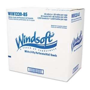 com Windsoft Perforated Paper Towel Rolls, 8 7/8 x 11, White, 85/roll 