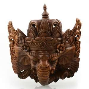   Wood Art~Ganesha 2 Wooden Carving Mask~Bali Sculpture