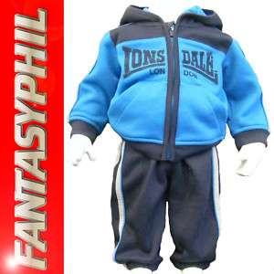 Lonsdale baby boys blue tracksuit outfit ,pants, jacket  