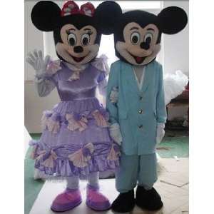   Minnie Mouse Evening Dress Mascot Costumes (Purple+blue) Toys & Games