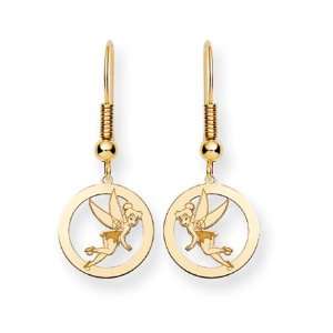  Disneys Encircled Tinker Bell Earrings in 14 Karat Gold 