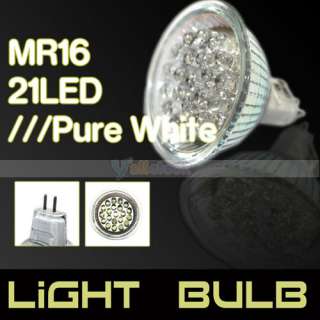   21 LEDs 12V Wide Angle White Spot Light Lamp Bulb（Bulb）  