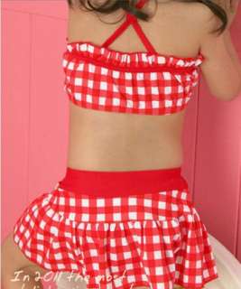 Red strawberry Girls Swimwear Swimsuit Bikini SET 3 7T  