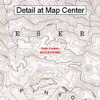  USGS Topographic Quadrangle Map   Tubb Canyon, California 