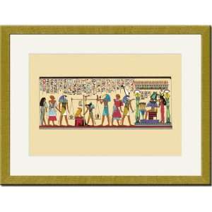  Gold Framed/Matted Print 17x23, Scene of Judgment in the 