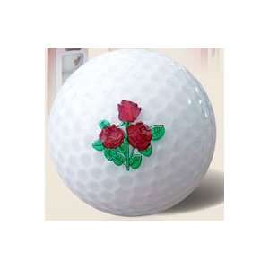 FL Golf Ladies Crystal Golf Balls 1 Dozen   Red Rose  