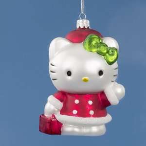  Pack of 6 Hello Kitty with Suitcase Glittered Glass 